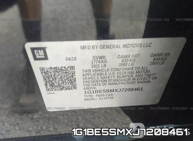 1G1BE5SMXJ7208461 фото 10