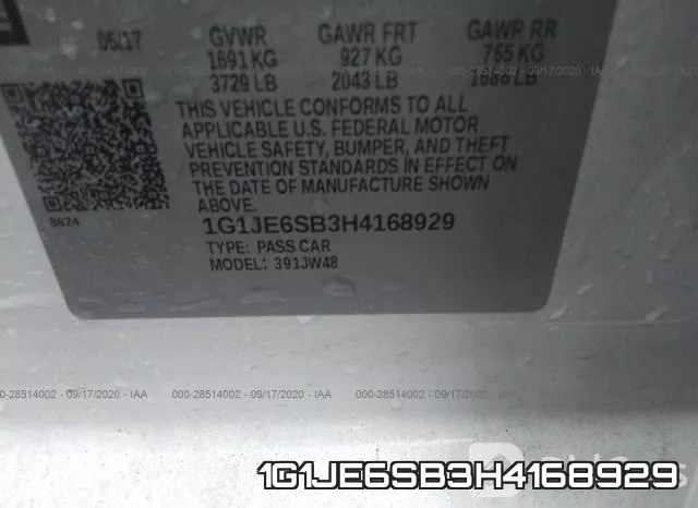 1G1JE6SB3H4168929 фото 10