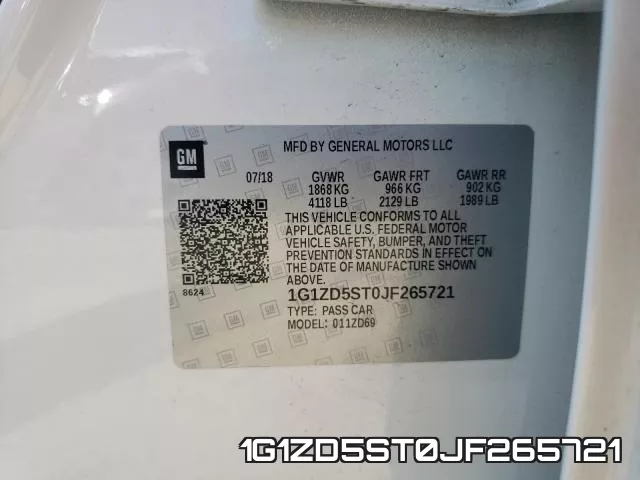 1G1ZD5ST0JF265721 фото 2