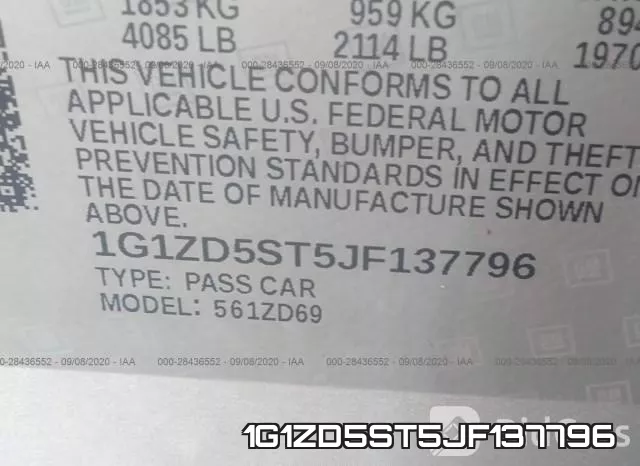 1G1ZD5ST5JF137796 фото 10