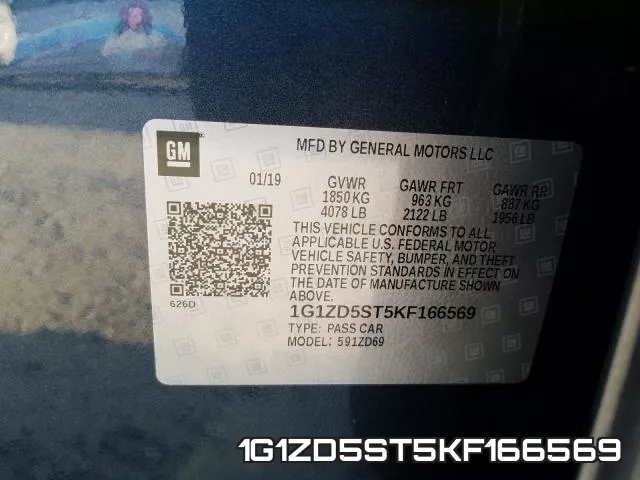 1G1ZD5ST5KF166569 фото 2