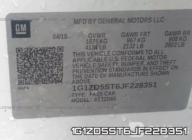 1G1ZD5ST6JF228351 фото 9