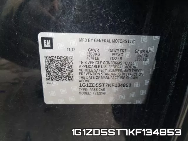 1G1ZD5ST7KF134853 фото 2