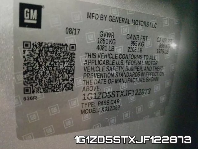 1G1ZD5STXJF122873 фото 2