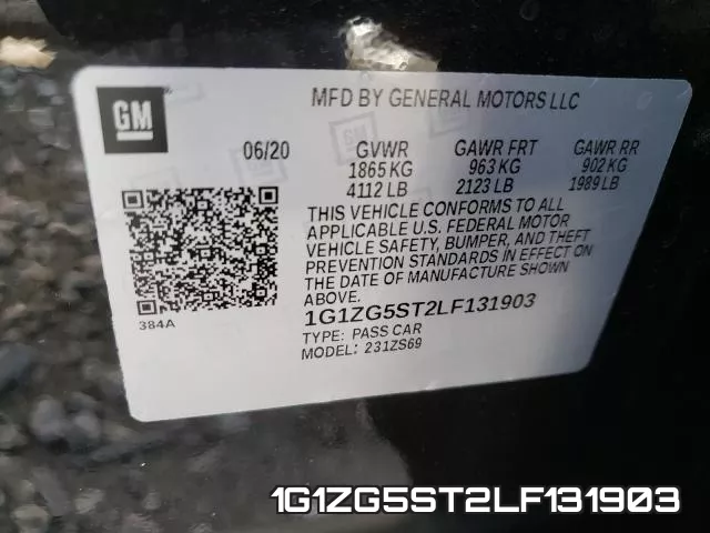 1G1ZG5ST2LF131903 фото 2