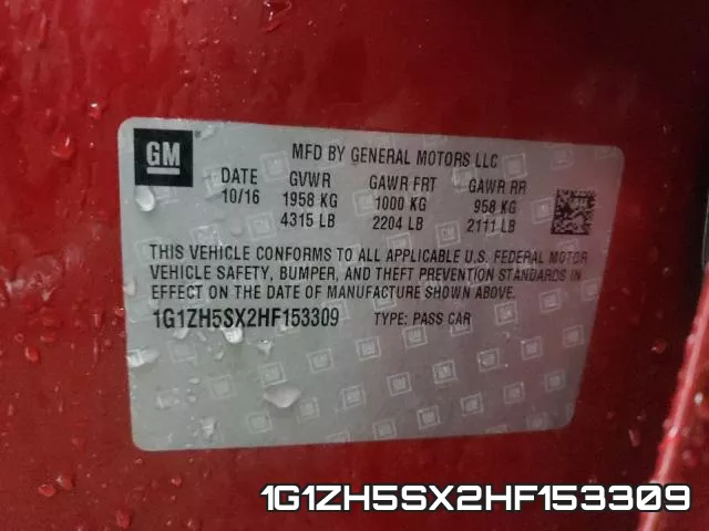 1G1ZH5SX2HF153309 фото 2