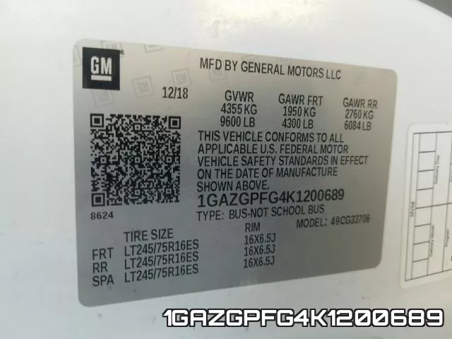 1GAZGPFG4K1200689 фото 2