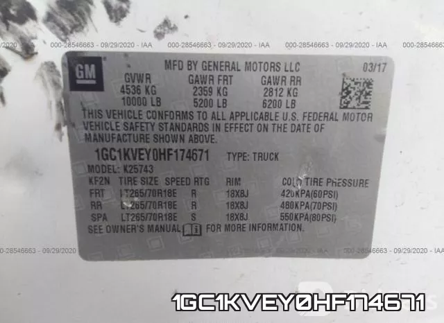 1GC1KVEY0HF174671 фото 10