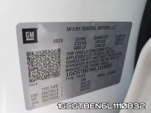 1GCGTBEN6L1110832 фото 2