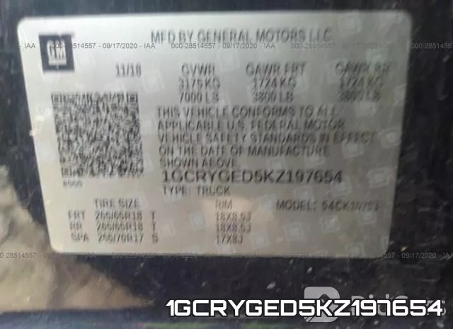 1GCRYGED5KZ197654 фото 10
