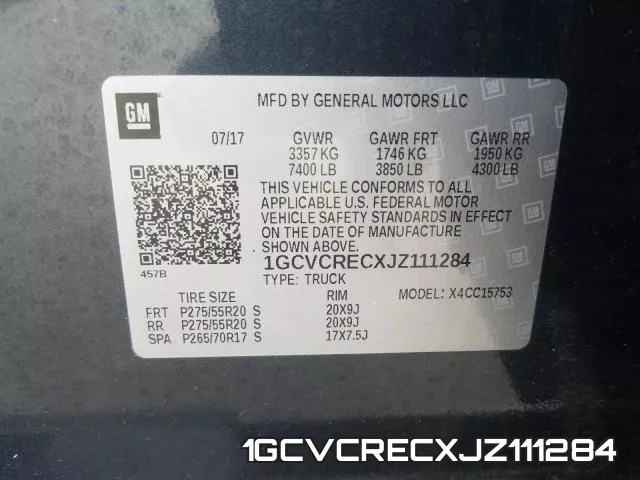 1GCVCRECXJZ111284 фото 2