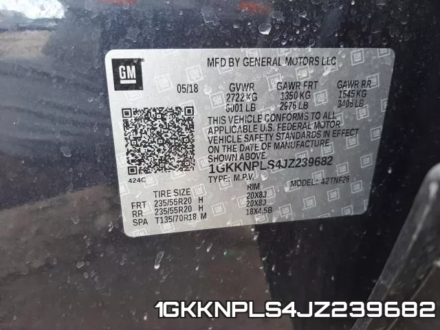 1GKKNPLS4JZ239682 фото 2
