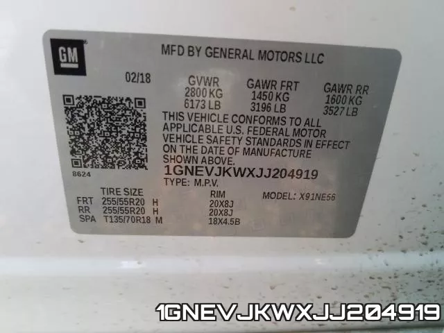 1GNEVJKWXJJ204919 фото 2