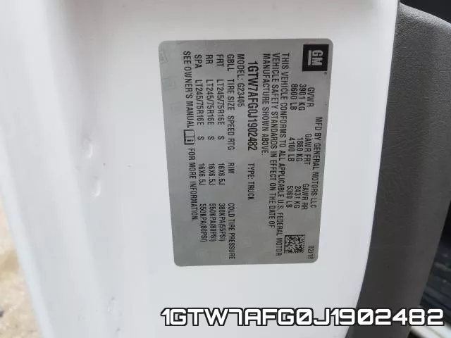 1GTW7AFG0J1902482 фото 2