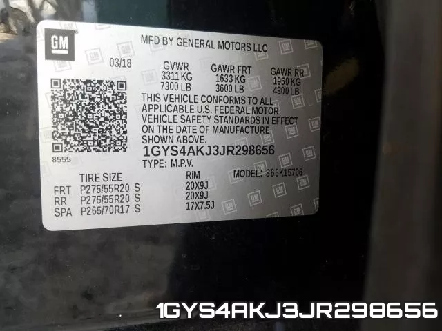 1GYS4AKJ3JR298656 фото 2