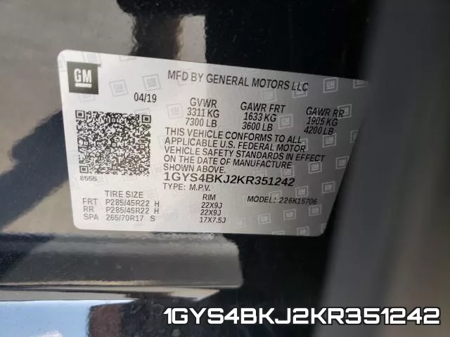 1GYS4BKJ2KR351242 фото 2