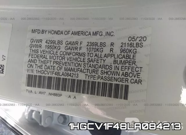 1HGCV1F48LA084213 фото 10