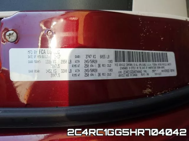 2C4RC1GG5HR704042 фото 2