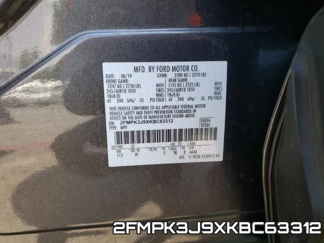 2FMPK3J9XKBC63312 фото 2