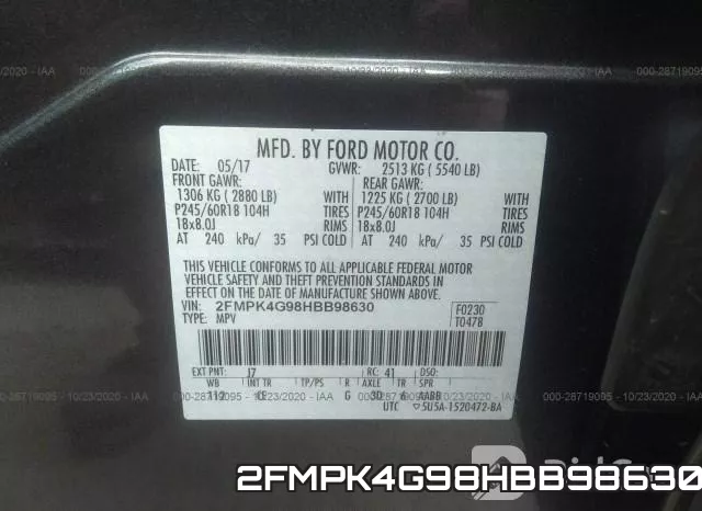 2FMPK4G98HBB98630 фото 9