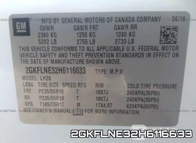 2GKFLNE32H6116633 фото 10