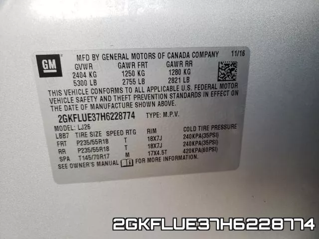 2GKFLUE37H6228774 фото 2