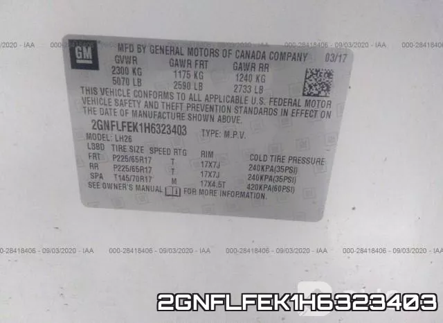 2GNFLFEK1H6323403 фото 10