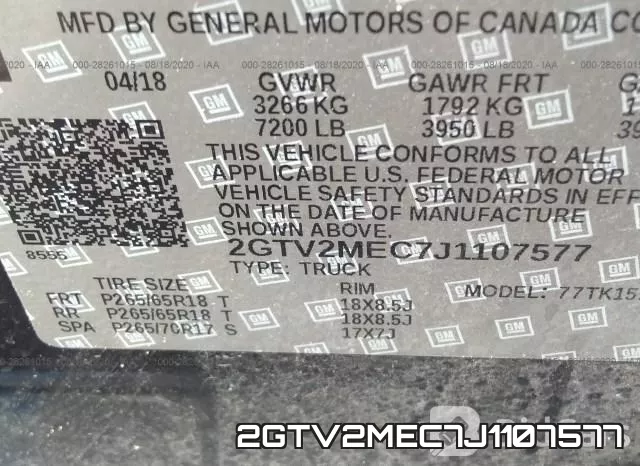 2GTV2MEC7J1107577 фото 10