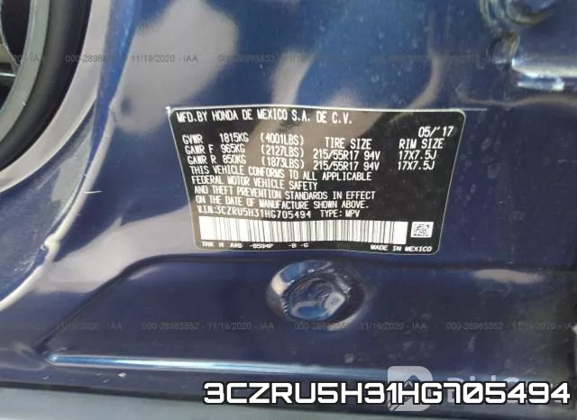 3CZRU5H31HG705494 фото 10
