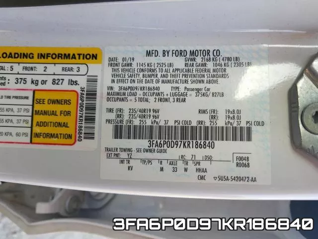 3FA6P0D97KR186840 фото 2