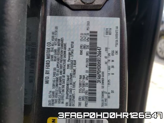 3FA6P0HD0HR126647 фото 2