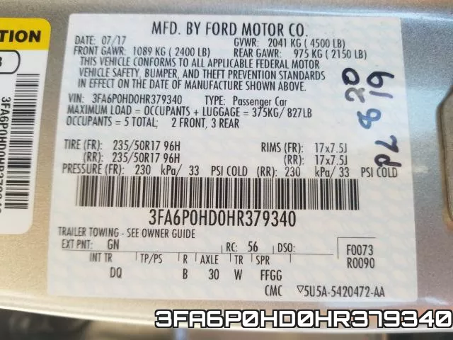 3FA6P0HD0HR379340 фото 2