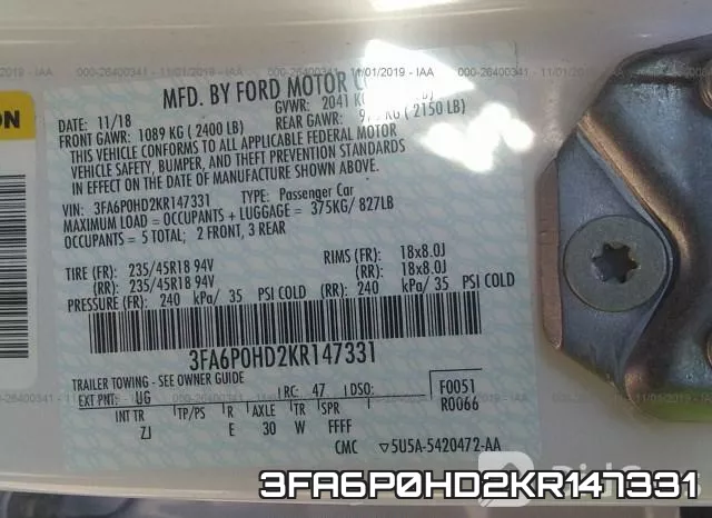3FA6P0HD2KR147331 фото 10