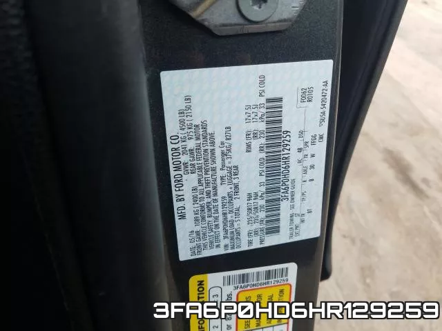 3FA6P0HD6HR129259 фото 2