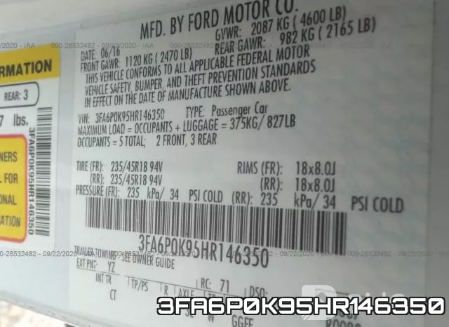3FA6P0K95HR146350 фото 9