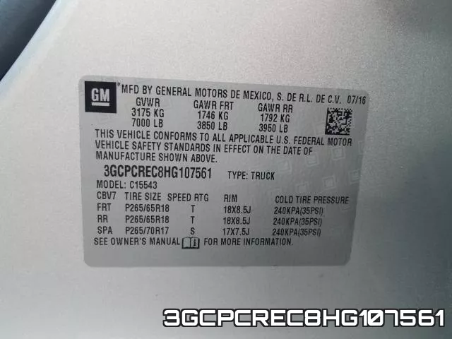 3GCPCREC8HG107561 фото 2