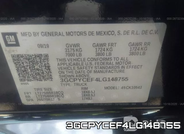 3GCPYCEF4LG148755 фото 10