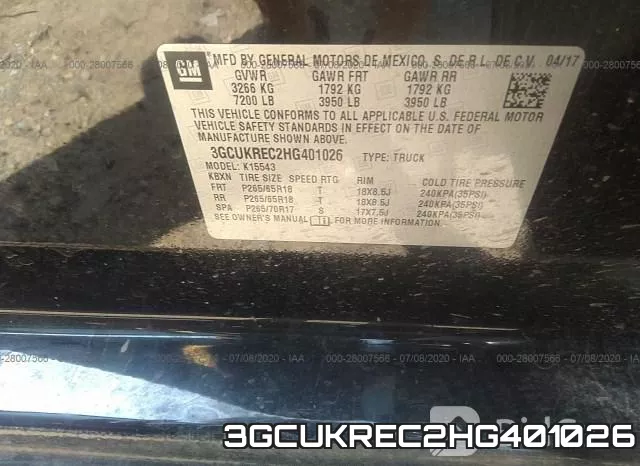 3GCUKREC2HG401026 фото 10