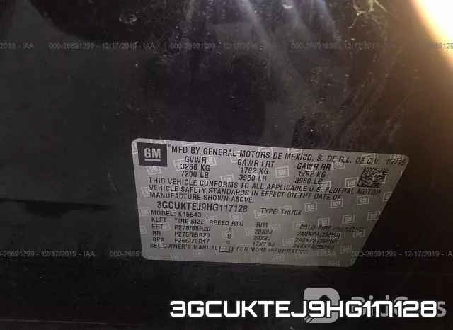 3GCUKTEJ9HG117128 фото 9