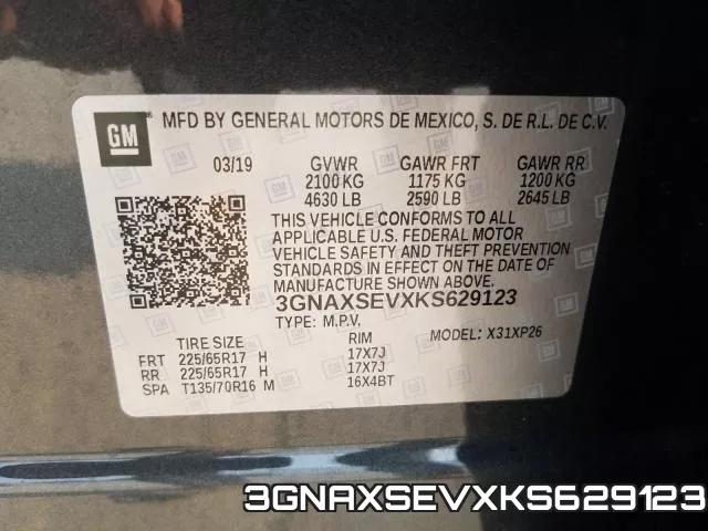 3GNAXSEVXKS629123 фото 2