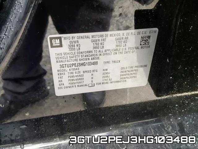 3GTU2PEJ3HG103488 фото 2