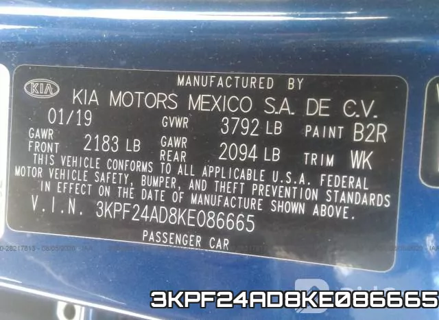 3KPF24AD8KE086665 фото 9