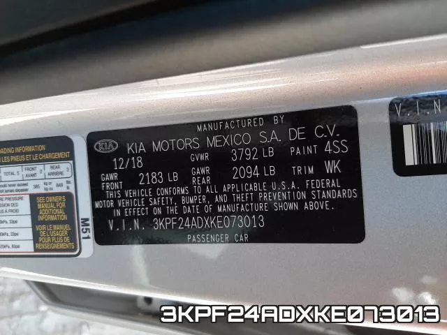 3KPF24ADXKE073013 фото 2