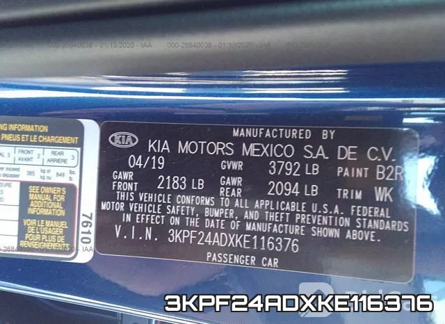 3KPF24ADXKE116376 фото 10