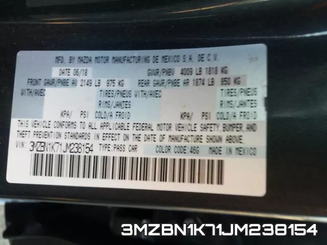 3MZBN1K71JM238154 фото 2