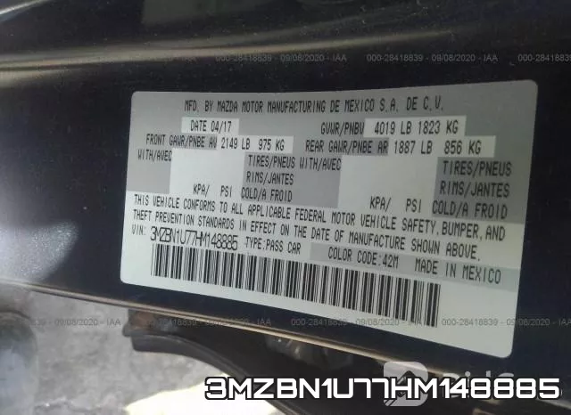 3MZBN1U77HM148885 фото 10