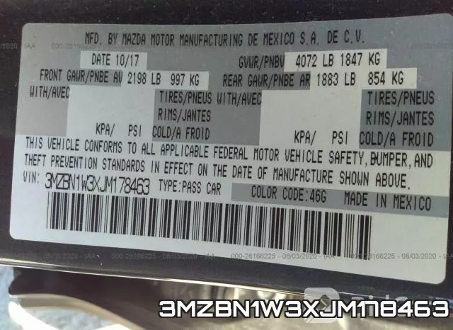 3MZBN1W3XJM178463 фото 10