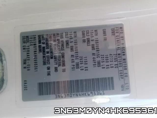 3N63M0YN4HK695361 фото 2
