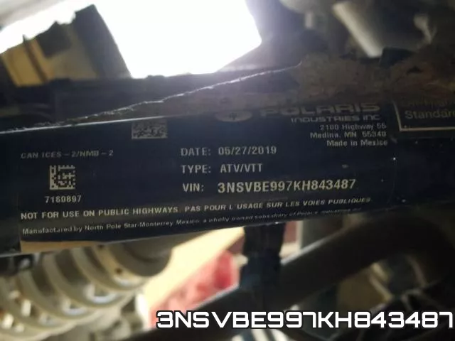 3NSVBE997KH843487 фото 2