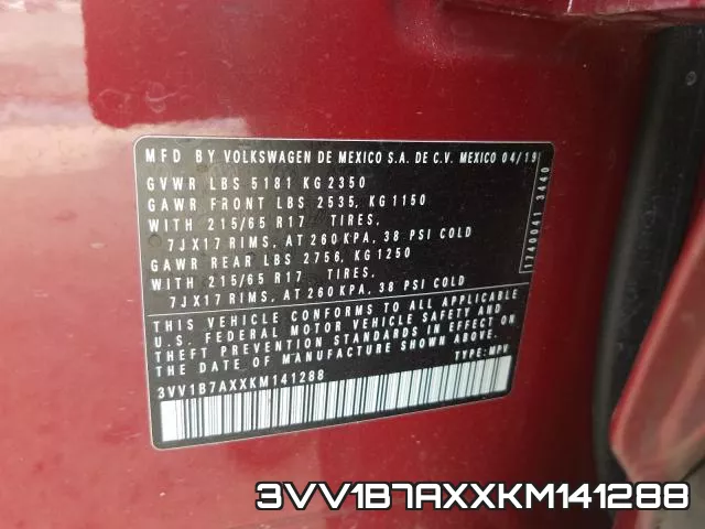 3VV1B7AXXKM141288 фото 2